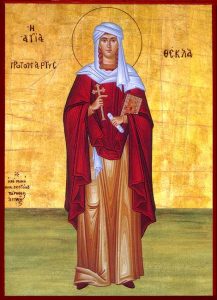Saint Thecla, equal to the apostles and the first female martyr