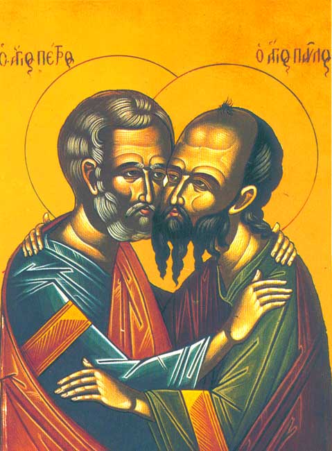 Icon of the arrows of the Apostles Peter and Paul