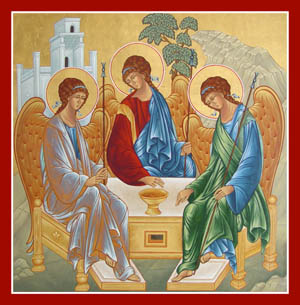 Icon of Abraham's hospitality