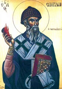 Spyridon le Wonderworker, évêque de Trimithus de Galilée en Saints