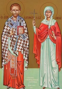 Il martire tra i sacerdoti, Eftario, e sua madre, Antea