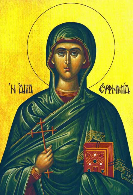 Euphemia the College of Praise, the most revered saint among martyrs