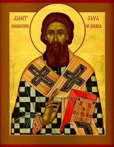 San Saba, arcivescovo di Serbia e fondatore del monastero Athosian Khalendar