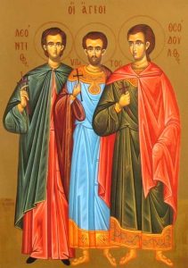 Saints martyrs Léontius de Tripoli et ses compagnons Hypatius et Théodole