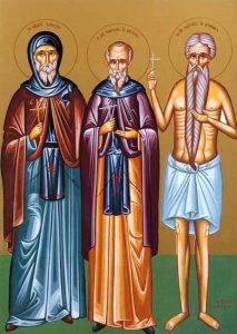 Die Heiligen Markus von Athen, Markus und die Mönche