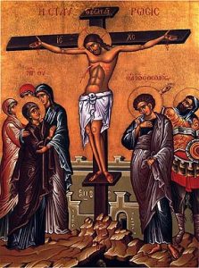 Icona della crocifissione di Cristo